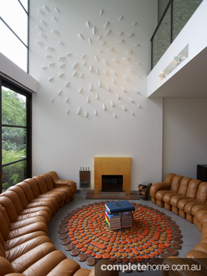 NY townhouse living room fireplace