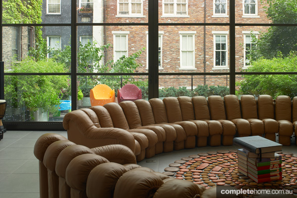 NY townhouse living room