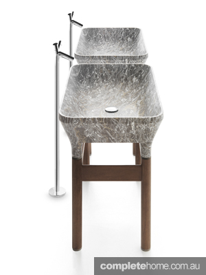 bathroom wellness granite look sink