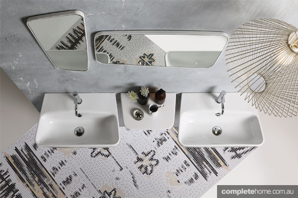 Degrade range bathroom design by Terri Pecora for Simas