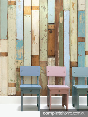 Scrapwood wallpaper by Piet Hein EEK. 